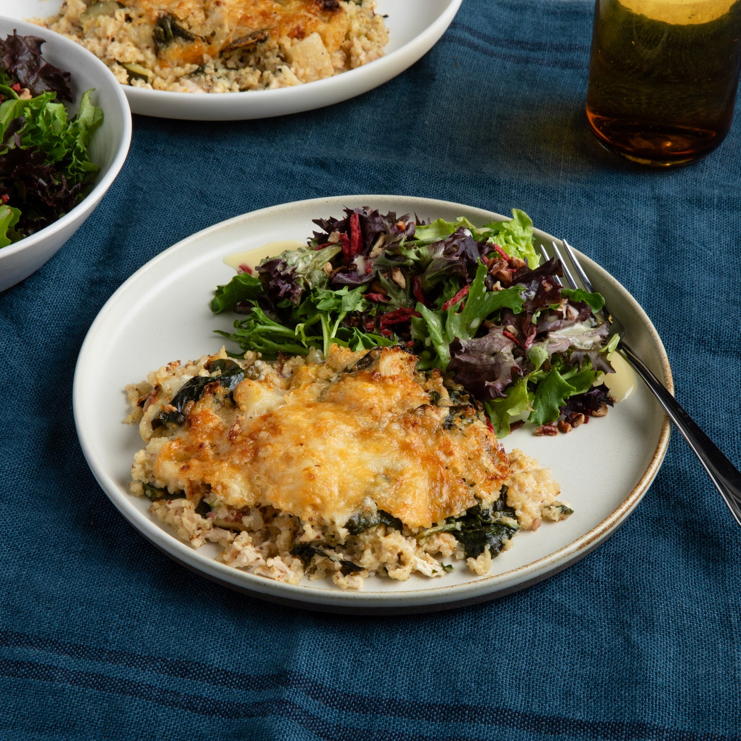 Cheddar Chicken Quinoa Bake
