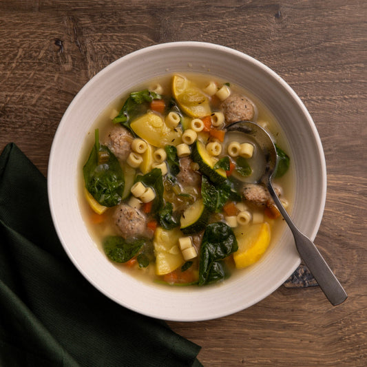 Minestrone with Italian Sausage Meatballs