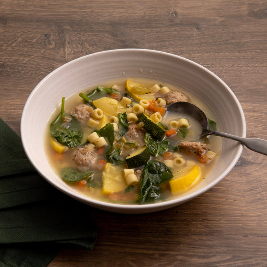 Minestrone with Italian Sausage Meatballs