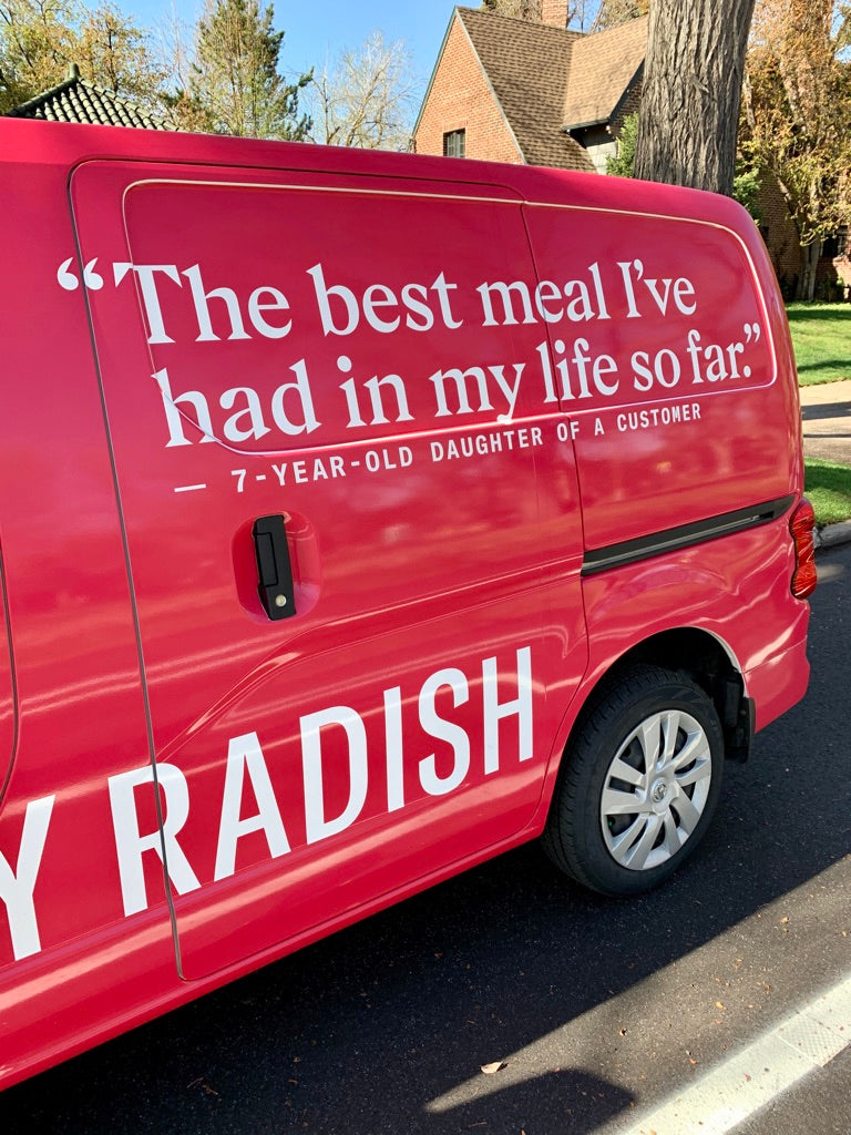 The Spicy Radish meal delivery van in Denver