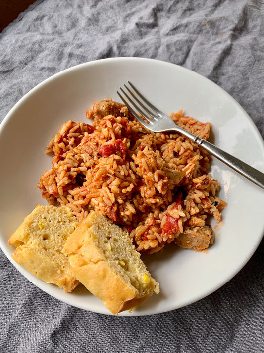 Chicken & Sausage Jambalaya: Get it Delivered in Denver and the Denver suburbs