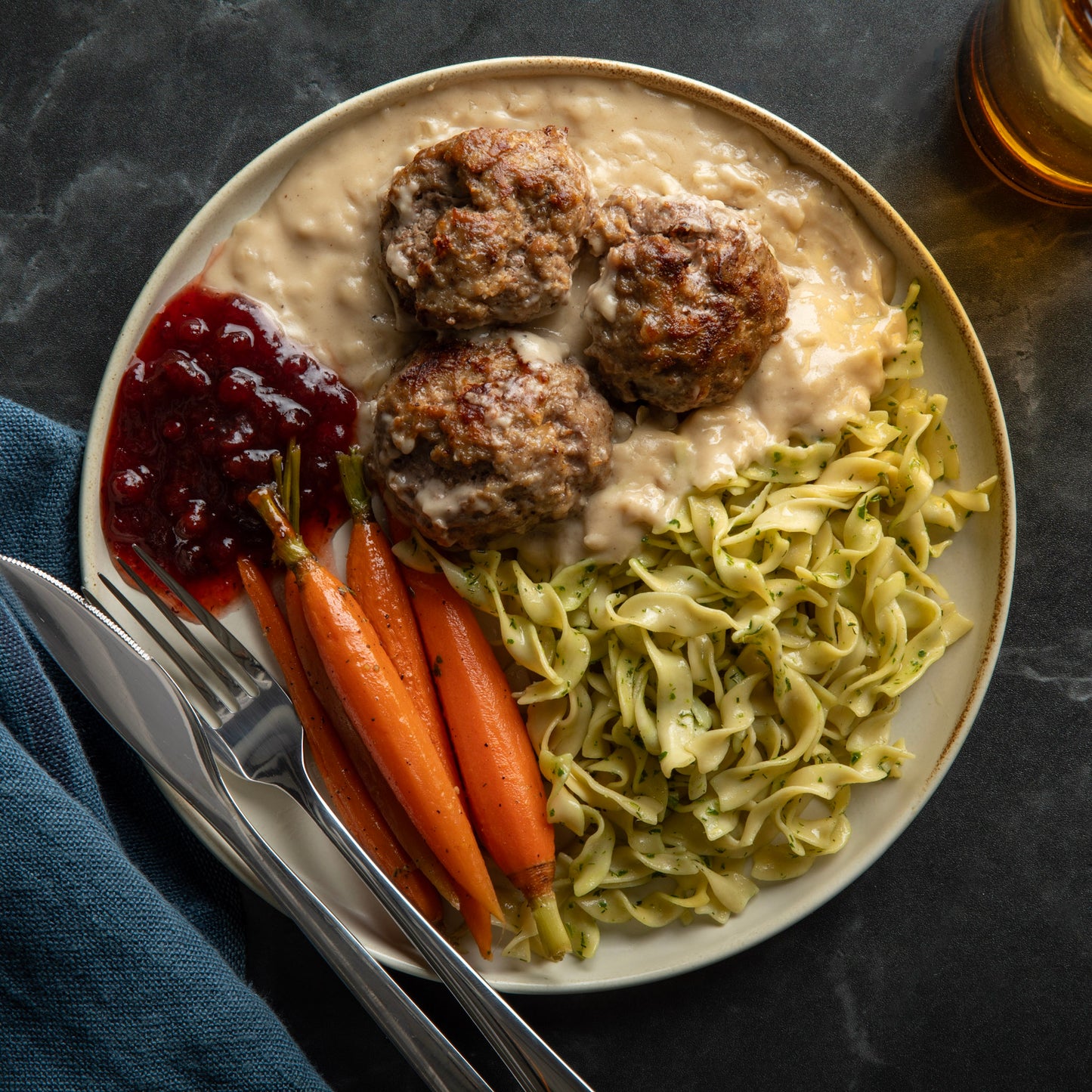 Swedish Meatballs with Egg Noodles