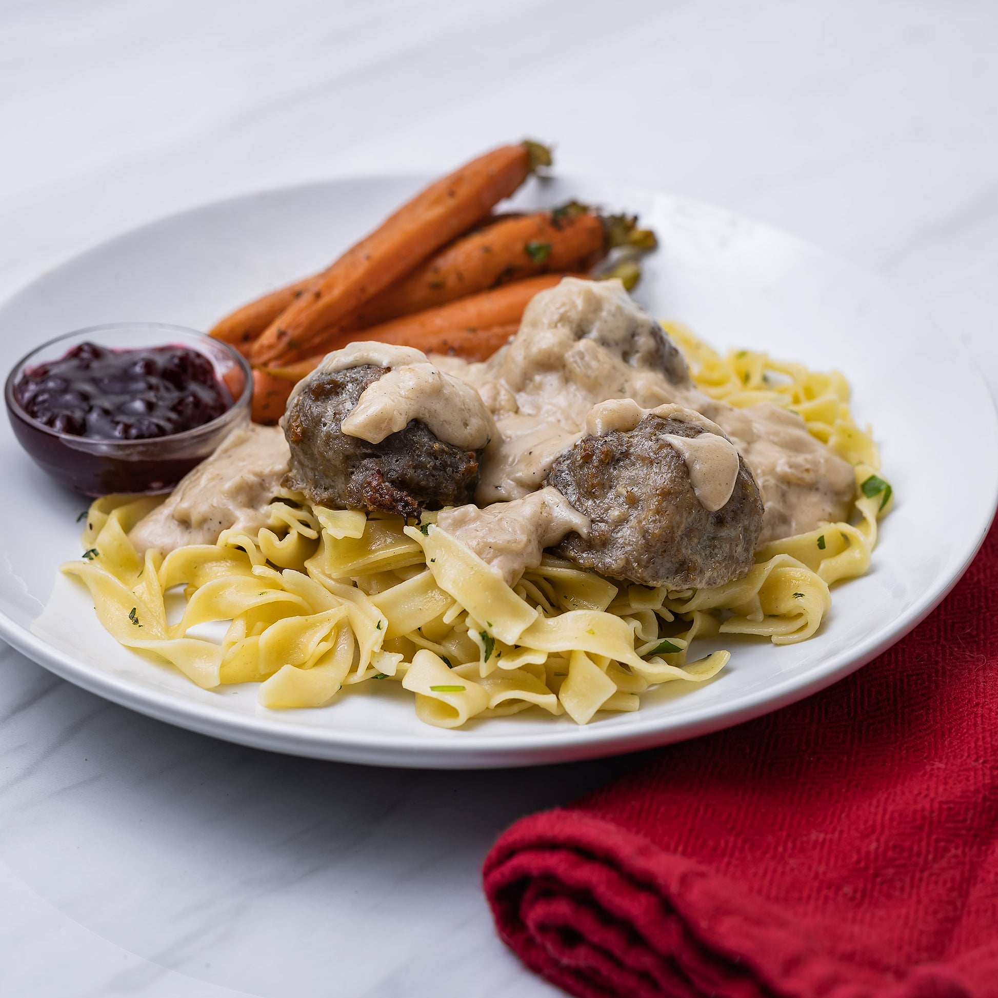 Swedish Meatballs with Egg Noodles meal delivery